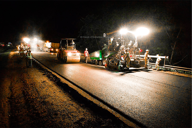TRAVAUX DE REPARATION DE LA CHAUSSEE SUR LA SECTION GESCO - PEAGE D'ATTINGUIE