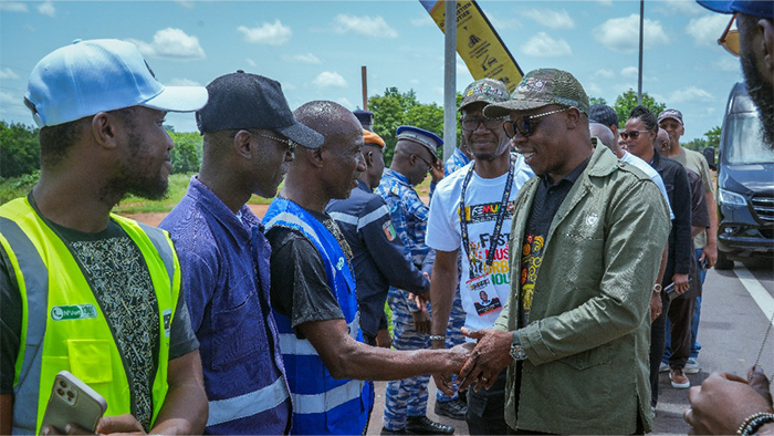 LA DELEGATION DU FEMUA EN VISITE AU POSTE DE PÉAGE DE GONATÉ